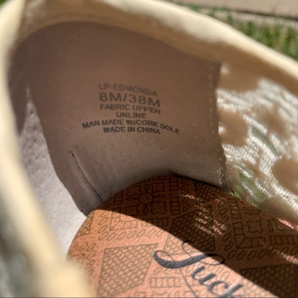 Lucky Brand Laced Cream Ballet Flats - Picture 11 of 12